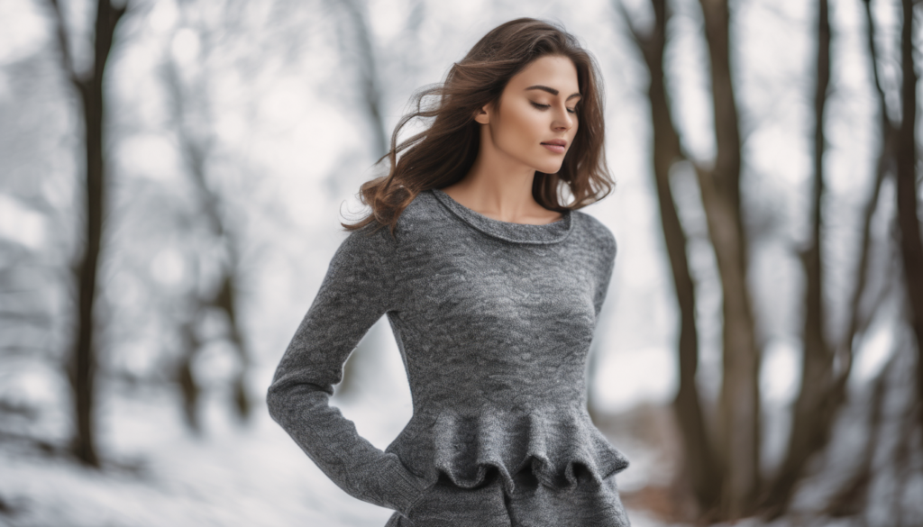 Cloaked in Comfort: The Art of Woolen Peplum Tops for Winter