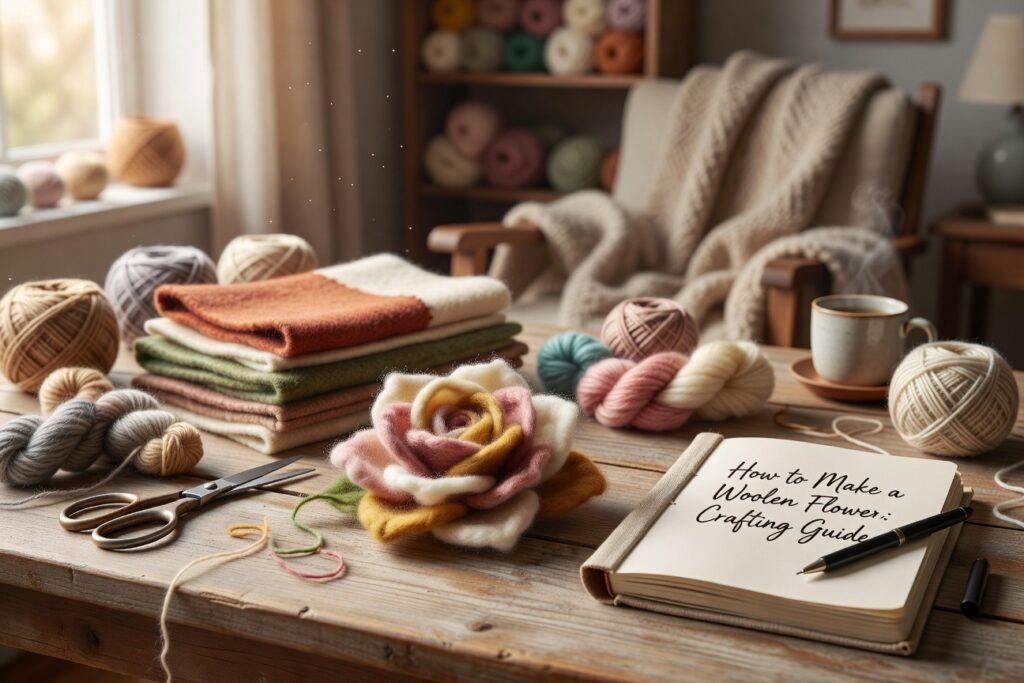 How to Make a Woolen Flower: Crafting Guide